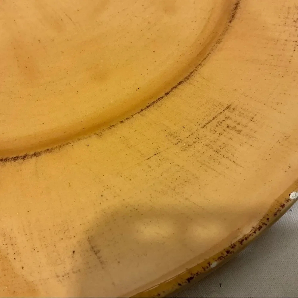 Pier 1 Toscana Gold Hand Painted Earthenware platter 13.5